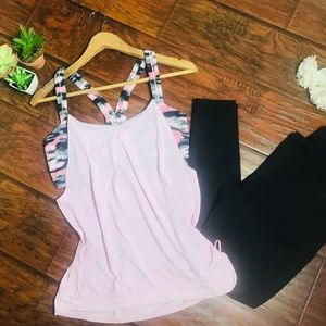 Lululemon Barely Pink Camo Rest Less Tank Size 8